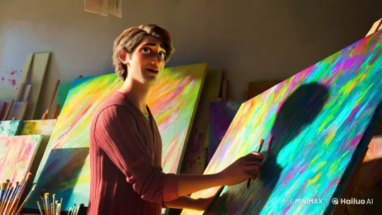 Arif: Creative Painter's Artistic Journey – AI Generated Video | Hailuo AI