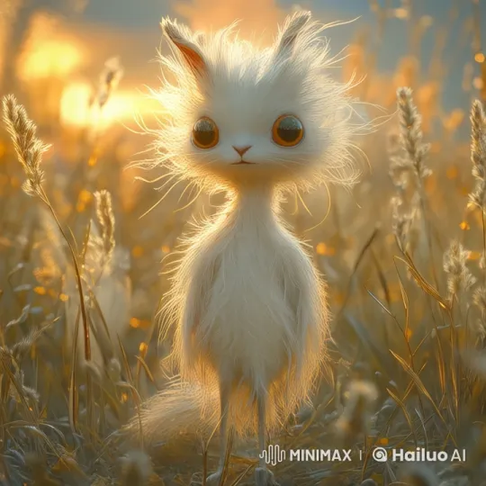 Whimsical Creature in Golden Wheat Field at Sunset – AI Generated Video | Hailuo AI