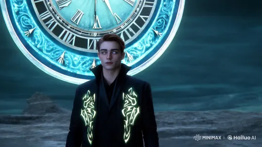 Young Mage in Mysterious Realm with Magical Clock – AI Generated Video | Hailuo AI