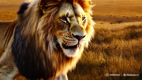 Watercolor Lion Roars to Life in Aesthetic Dawn – AI Generated Video | Hailuo AI
