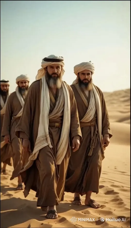 Traditional Group Walks Through Vast Desert – AI Generated Video | Hailuo AI