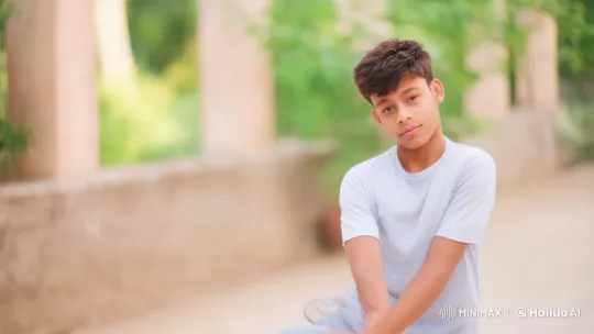 Young Man Dancing Joyfully in Lush Greenery – AI Generated Video | Hailuo AI
