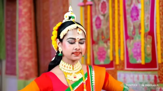 Traditional Indian Dancer in Cultural Splendor – AI Generated Video | Hailuo AI