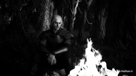 The Witcher Reflects by a Mystical Campfire – AI Generated Video | Hailuo AI