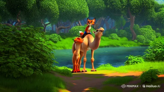 Fox's Deception: Camel's Misadventure in Lush Fields – AI Generated Video | Hailuo AI