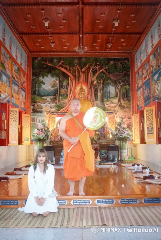 Monk Showcases Kung Fu Prowess in Serene Temple Setting – AI Generated Video | Hailuo AI