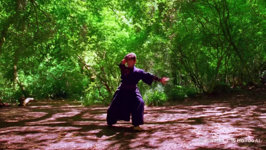 Martial Arts Master in Verdant Forest Display – AI Generated Video | Hailuo AI