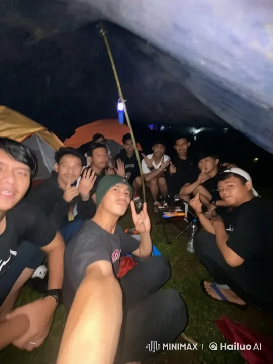 Young Men Enjoy Campfire with Kung Fu Antics – AI Generated Video | Hailuo AI