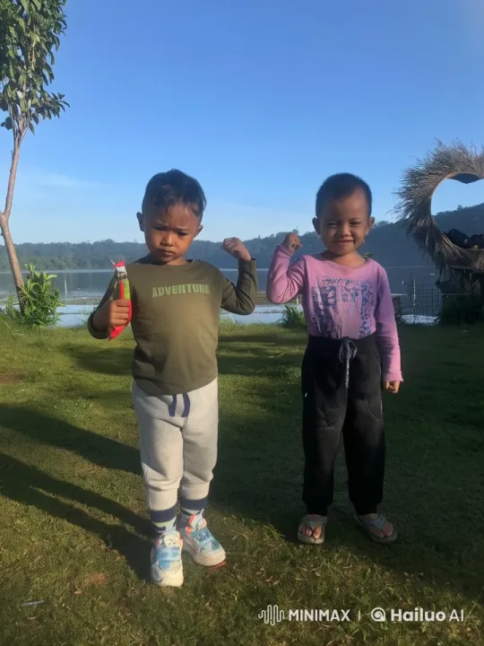 Children Practicing Martial Arts in Scenic Outdoor Setting – AI Generated Video | Hailuo AI