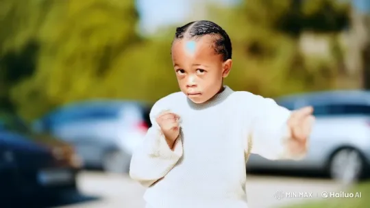 Young Boy Performs Impressive Kung Fu Moves Outdoors – AI Generated Video | Hailuo AI