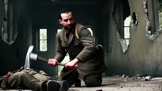 War-torn Montese: Gruesome Execution in Ruined House – AI Generated Video | Hailuo AI