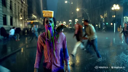 Surreal Zombie Encounter in Stormy NYC – AI Generated Video | Hailuo AI
