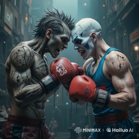 Monstrous Boxers Clash in Gritty Alley Fight – AI Generated Video | Hailuo AI