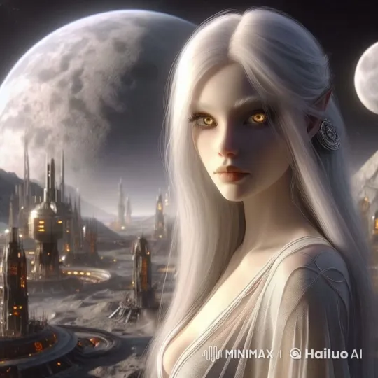 Twin Sisters Greet in Futuristic, Luminous Landscape – AI Generated Video | Hailuo AI