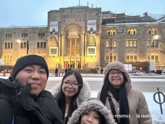 Dancers Perform in Front of Illuminated ROM in Toronto – AI Generated Video | Hailuo AI