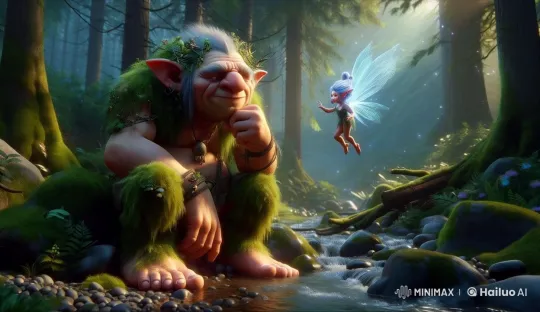 Enchanted Forest: Troll Meets Pixie in Live2D Delight – AI Generated Video | Hailuo AI