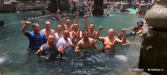 Martial Arts Celebration and Combat in a Pool Setting – AI Generated Video | Hailuo AI