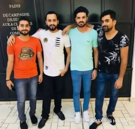 Four Friends Display Camaraderie in Casual Styles – AI Generated Video | Hailuo AI