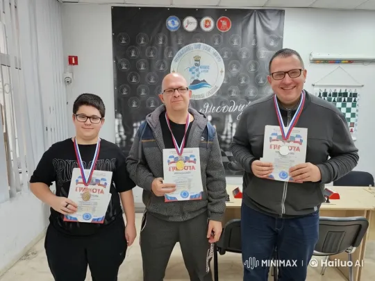 Three Individuals Celebrate with Certificates and Medals – AI Generated Video | Hailuo AI