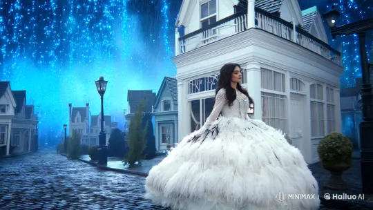 Victorian Village: Ethereal Encounter with Dramatic Fashion – AI Generated Video | Hailuo AI