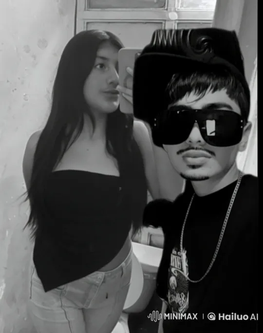 Teen Couple in Intimate Pose in Monochrome Room – AI Generated Video | Hailuo AI