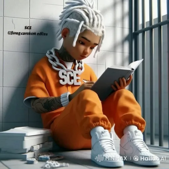 Character Reads with Love in a Cell-Like Setting – AI Generated Video | Hailuo AI