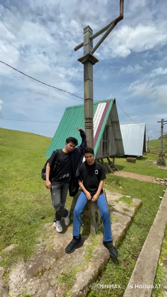 Two friends playfully spar in a grassy field. – AI Generated Video | Hailuo AI