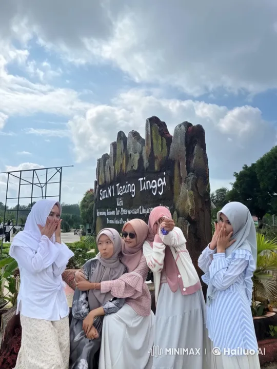 Five Friends Blend Fun with Kungfu in SMA N 1 Tebing Tinggi Scene – AI Generated Video | Hailuo AI