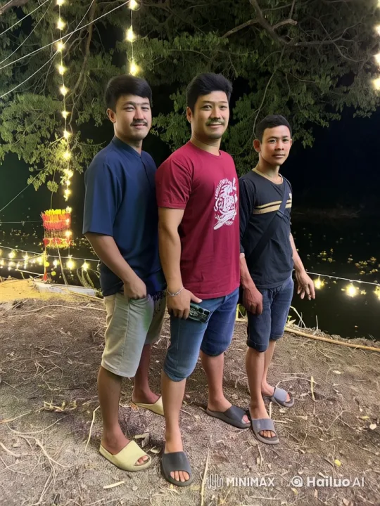 Nighttime Live2D Kung Fu Performance by Three Men – AI Generated Video | Hailuo AI
