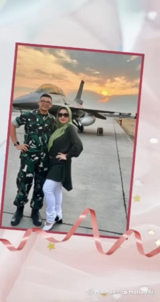 Military Officer and Woman Perform Kungfu Jump in Live2D Sunset Scene – AI Generated Video | Hailuo AI