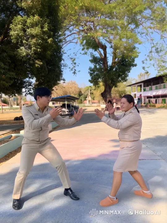 Live2D Animated Kung Fu Battle in Scenic Outdoor Setting – AI Generated Video | Hailuo AI