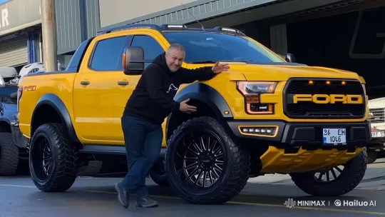 Kung Fu Mastery Showcased Around a Ford F-150 Truck – AI Generated Video | Hailuo AI