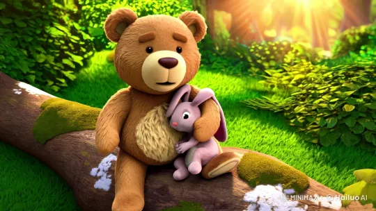 Teddy Bear Tico's Friendship in a Magical Forest – AI Generated Video | Hailuo AI