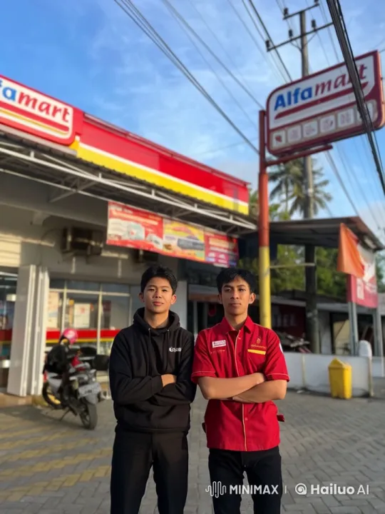 Live2D Animation Showcases Kung Fu Skills in Alfamart Setting – AI Generated Video | Hailuo AI