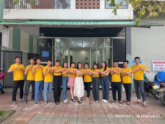 13 People Perform Synchronized Kungfu Routine in Front of Building – AI Generated Video | Hailuo AI