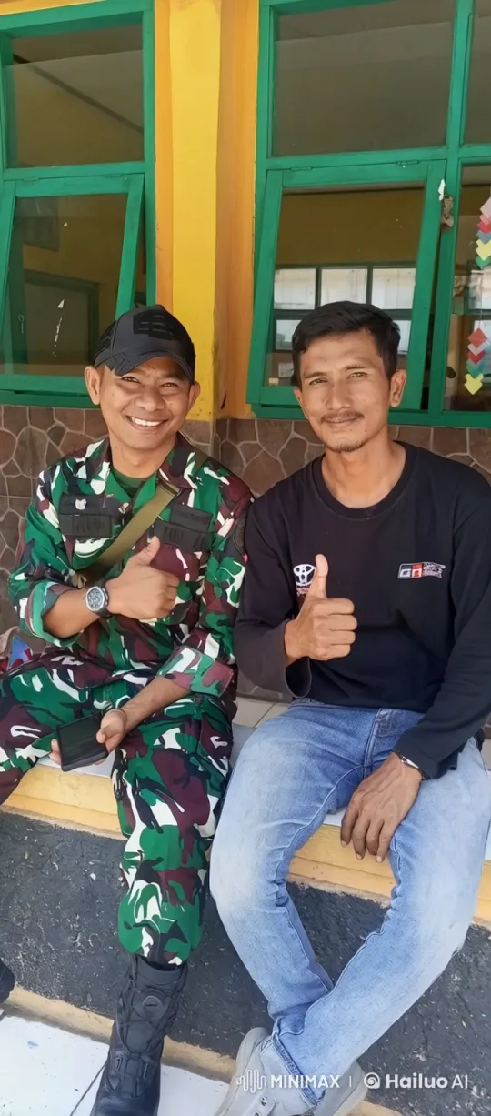 Two Men Display Camaraderie on Bench – AI Generated Video | Hailuo AI