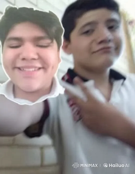 Two Boys Share a Friendly Cheek Kiss in Live2D Animation – AI Generated Video | Hailuo AI