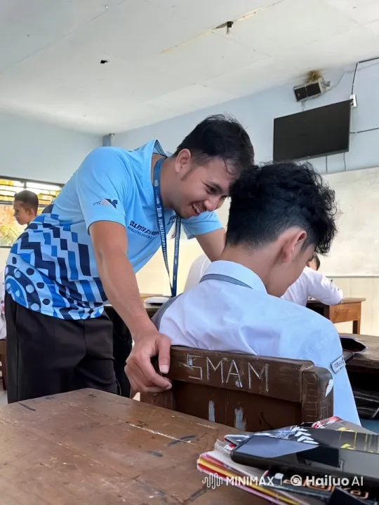 Teacher-Student Comforting Moment in Classroom – AI Generated Video | Hailuo AI