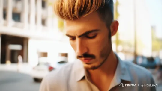 Young Professional's Determined Journey Through Urban Streets – AI Generated Video | Hailuo AI