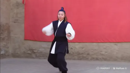 Shaolin Kung Fu: Mastery of Jumping Kicks and Punches – AI Generated Video | Hailuo AI