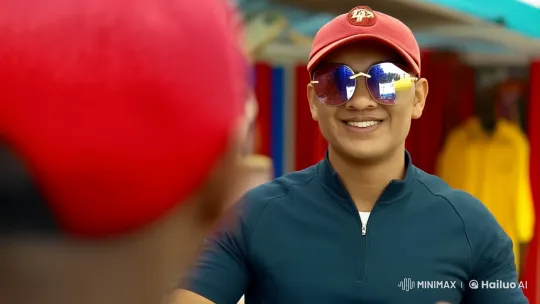 Mysterious Man in Vibrant Setting with Sports Theme – AI Generated Video | Hailuo AI