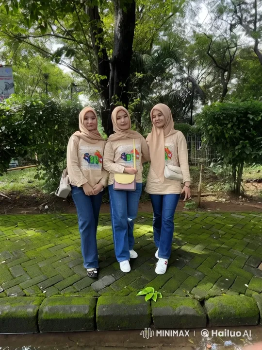 Young Women Perform Kungfu in Lush Park Setting – AI Generated Video | Hailuo AI