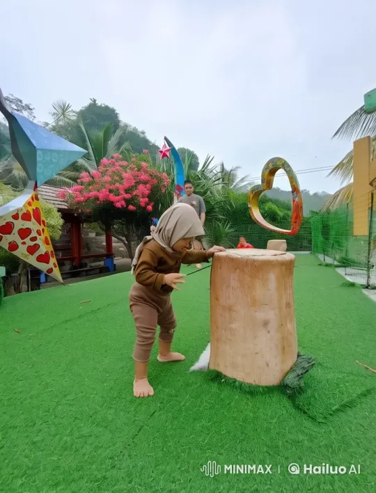 Child Practicing Kungfu in Lush Outdoor Setting – AI Generated Video | Hailuo AI