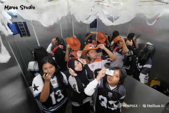 Martial Artists Perform in Themed Elevator Setting – AI Generated Video | Hailuo AI