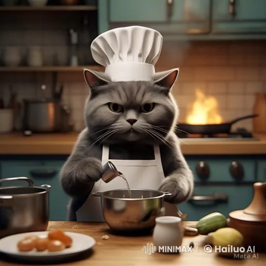 Chef Gary's Cat Cuisine: Live2D Culinary Craft – AI Generated Video | Hailuo AI