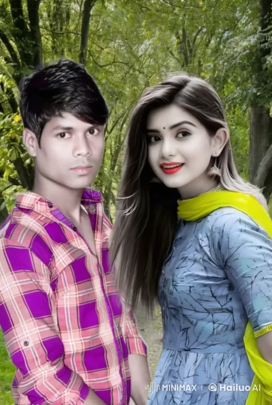 Joyful Couple in a Tranquil Forest Setting – AI Generated Video | Hailuo AI