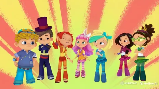 Colorful Animated Characters Dance Vibrantly in Live2D – AI Generated Video | Hailuo AI