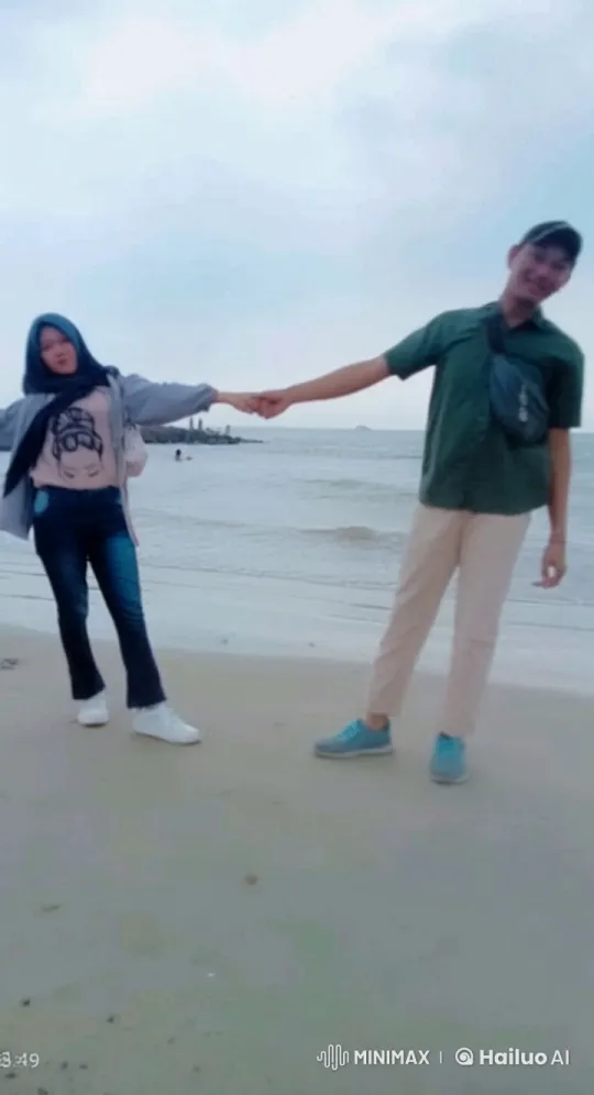 Live2D Animated Kung Fu Fight on a Beach – AI Generated Video | Hailuo AI