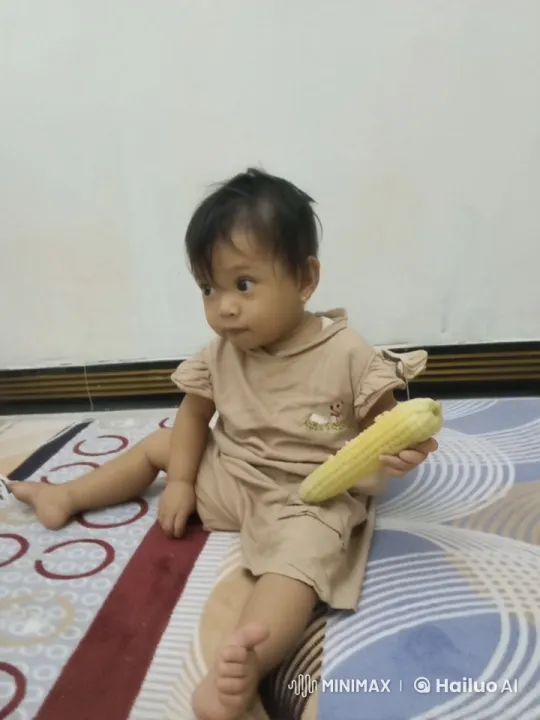Toddler Performs Playful Kungfu on Patterned Mat – AI Generated Video | Hailuo AI