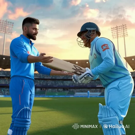 Virat Kohli and MS Dhoni's Animated Cricket Moment – AI Generated Video | Hailuo AI